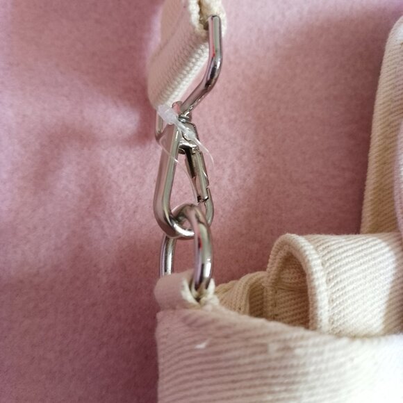 Zara Cream Canvas Handbag with Crossbody Strap "Be Yourself Always" NWOT - Picture 8 of 8